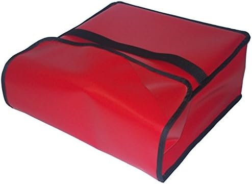 TCB Insulated Bags PK-313-Red Insulated Pizza Delivery Bag, Holds 2 Each 10" Pizzas, 13" x 13" x 7", Red