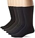 Kenneth Cole Men's 6-Pack Rib Dress Sock, Navy/Dark Grey/Black, One Size