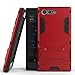 Xperia X Compact Heavy Duty Case DWaybox 2 in 1 Hybrid Armor Hard Back Case Cover with kickstand for Sony Xperia X Compact F5321 / Xperia X Mini (Sony Kugo SS) 4.6 Inch (Marsala Red)