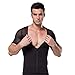 HANERDUN Mens Slimming Body Shaper with Zipper Compression Shirt Slim Shapewear