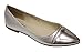 Bella Marie Angie-105 Women's pointy toe boat slip on stitching detail patent leather flats