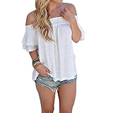 Sunward(TM) Women Off Shoulder Short Sleeve Casual Shirt