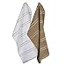 DII Basic Ribbed Terry Kitchen Basics Collection, Mocha, Dish Towels, 6 Piece