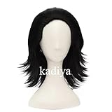Kadiya Cosplayer Cosplay Wigs Black Short Fluffy Handsome Party Halloween Wig