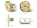 NANA 14k Gold Post & Sterling Silver 4 Prong CZ Stud Earrings -Yellow Gold Plated-7.5mm-3.00cttw