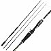 trout boy Casting Spinning Fishing Rod, 36 Ton Carbon Fiber, Fuji O-Ring Line Guides, EVA Fore Grip Ultra Light Fishing Pole (Casting Twin-Tip 2-Piece, 6'6