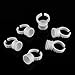 Tattoo Rings Cups Disposable Glue Holder Plastic Tattoo Ink Pigment Ring Adhesive Makeup Rings Palette For Eyelash Extension Nail Art Application Tools, 100 Pack