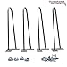 16 Inch Hairpin Legs 1/2 Inch Thick Heave Duty - RAW Steel - Leg Protectors, Screws - Set of 4 - Metal Legs - Coffee Table Legs – Desk Legs - Furniture Legs - Mid Century Modern by Homeland Hardware