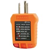Klein Tools RT110 Outlet Tester, AC Electrical Receptacle Tester for North American Outlets