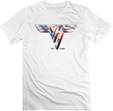 VGeee Men's Van Halen Rising Logo You Really Got Me White 100% Cotton Tee T-shirts
