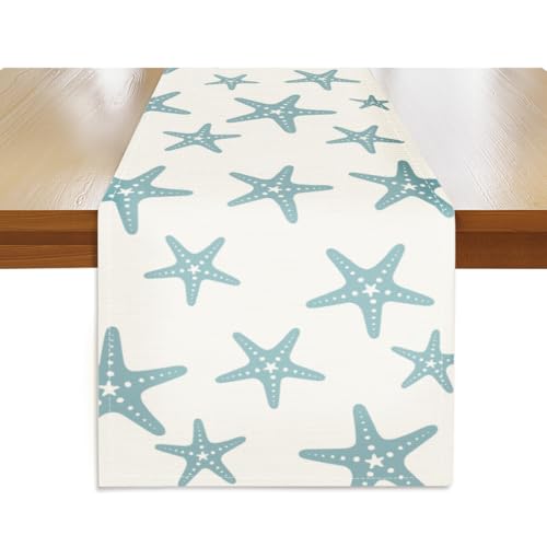 Blue Starfish Table Runner