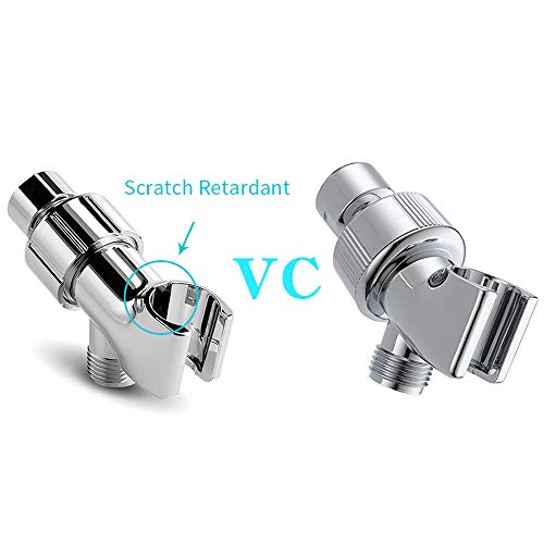 CACASO shower head Holder Shower Arm Mount,Mount for Handheld Showerheads,Adjustable Shower Arm Bracket with Swivel Ball Connector,Chrome Finish