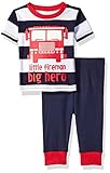 The Children's Place Baby Firetruck 2-Piece Set, Tidal, 3-6 Months