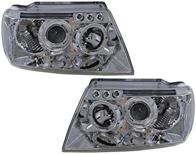 KITT HLJEGC3/LPCH03 Headlights Angel Eyes 1999-2004 Chrome