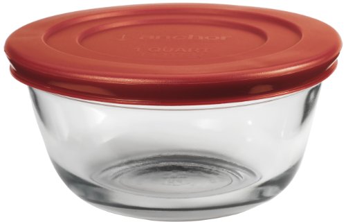 Anchor HockingGlass Food Prep and Mixing Bowls with Lids, Blue, 6-Piece Set