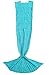 Kpblis Knitted Mermaid Tail 71-Inch–by–35-Inch Blanket Green