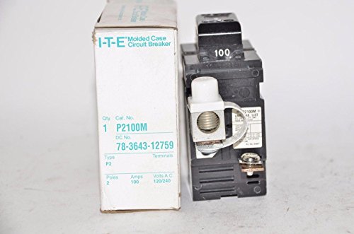 P2100 Siemens Pushmatic Bulldog ITE- P Frame, 2 Pole, 240 Volt, 100 Amp, Molded Case Circuit Breaker Breaker 100A 2P - Thumbnail 4