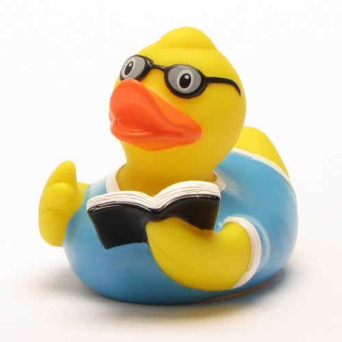 Rubber Duck Bookworm with glasses: Amazon.co.uk: Baby
