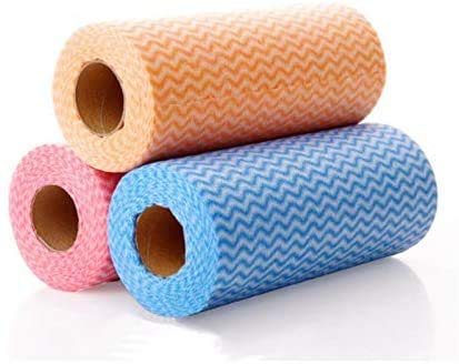 Happy Go-Mart 150pcs/roll Reusable Cleaning Wipe, Household &Kitchen Towels,Disposable Cleaning Cloth, Dish Cloth Dish Towels Dish Rags Reusable Kitchen Paper Towels, Wash Towels