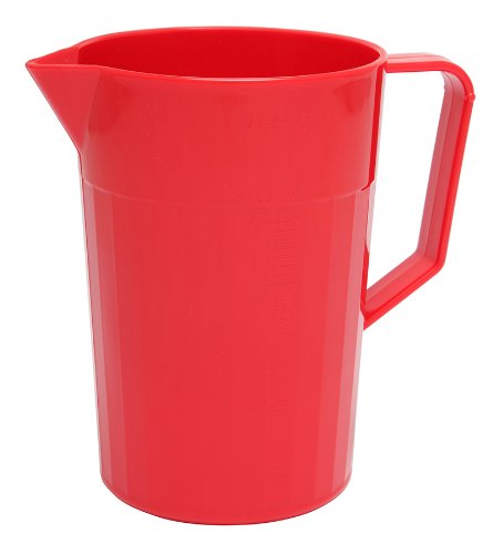 Harfield 750ml Red Graduated Jug Virtually Unbreakable Polycarbonate Plastic Drink Pitcher