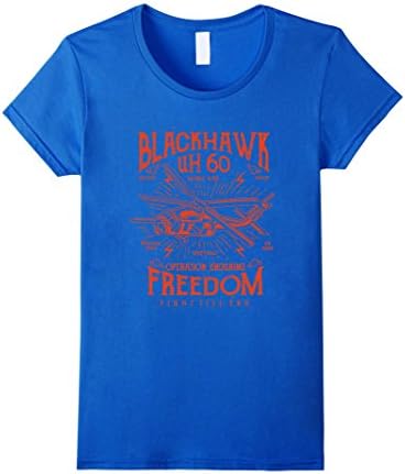 Womens Blackhawk Helicopters UH 60 T-shirt Medium Royal Blue