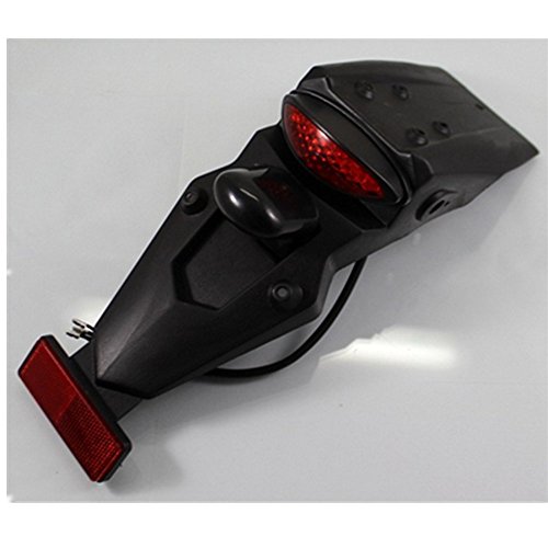 Dlll universal motorcycle led rear mudguard fender runn…