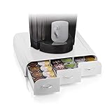 Mind Reader 36 Capacity 'Anchor' Triple Drawer K-Cup, Dolce Gusto, CBTL, Verismo, Single Serve Coffee Pod Holder Drawer, White