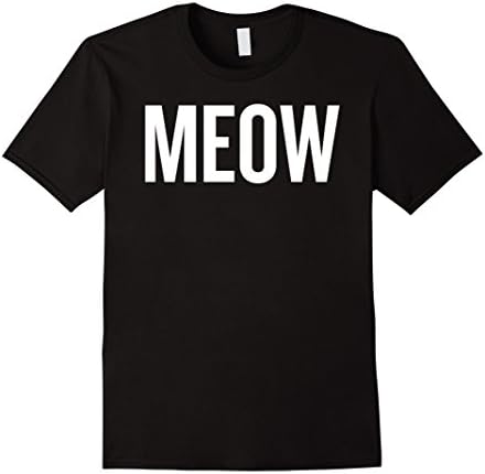 Mens Meow TShirt Cat Says Meow T-shirt Medium Black