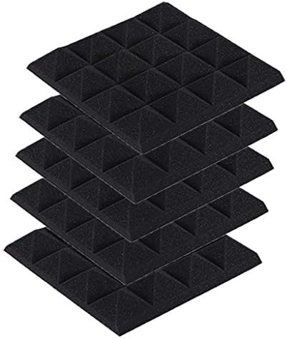 MCYs 5pcs High-density Flame-retardant Soundproof wall stickers Acoustic Foam Panel Sound Stop Absorption Sponge Studio KTV Soundproof