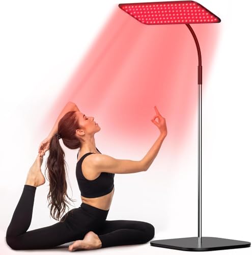Luz Infrarroja para Terapia, Red Light Therapy 660nm 850nm, Lampara Infrarrojos Fisioterapia con Soporte Ajustable, Adecuado para Fisioterapia, Cuidado de la Piel y Alivio del Dolor