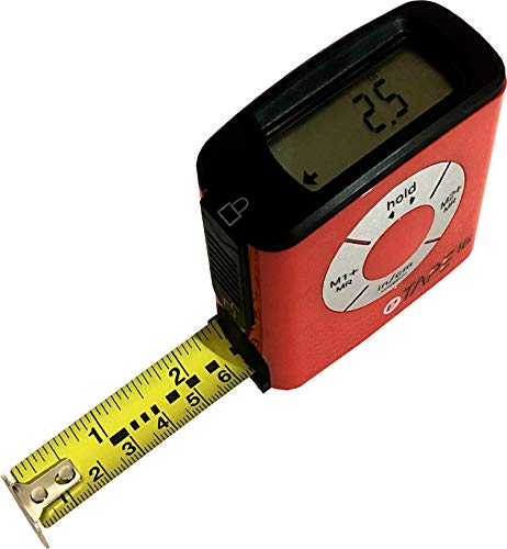 eTape16 Digital Tape Measure, 16 Feet, Inch and Metric - Red - Single Pack (Special Packaging)