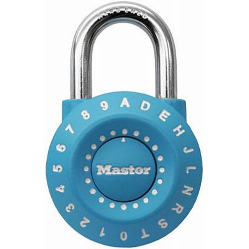 Master Lock Padlock, Set Your Own Combination Lock, 1-15/16 in. Wide, Assorted Colors, 1590D