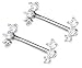 Pierced Owl 14GA Stainless Steel Triple CZ Crystal Curve Nipple Barbells, Sold as a Pair
