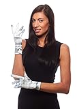 Beautiful Wrist Length Short Satin Gloves