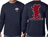 Ole Miss Football Fans. Colonel Reb Navy Long Sleeve T Shirt (Sm-5X)