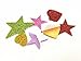 Foam Glitter Stickers Self Adhesive, Heart and Stars Shapes for Christmas, Kid's Arts Craft Supplies Greeting Cards Home Decoration (229 Pieces)