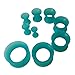 Piercing Area 1Pair Ultra Thin Silicone Flexible Ear Tunnels Plugs Expander EarSkin Turquoise