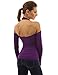 PattyBoutik Women's Halter Cut Out Shoulder Long Sleeve Top (Bright Purple S)