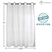COMFECTO Hookless Shower Curtain with Light-Filtering Mesh Screen and Magnets, [NO SNAP IN LINER] 1 Set of White Hotel Bathroom Curtains