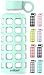 purifyou Premium Glass Water Bottle with Silicone Sleeve and Stainless Steel Lid, 12/32 oz (Glow in The Dark, 12 oz)