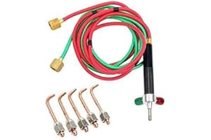 YaeTek Jewelry Micro Mini Gas Small Torch Welding Soldering Gun Soldering Torches Soldering kit with 5 Weld tips for Oxygen Cylinders, Hoses - Acetylene for Jewelers