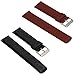 2Pack Replacement Leather Bands Compatible with Fossil Q Founder Gen 2 Touchscreen/ Fossil Gen 4 Q Explorist HR/ Fossil Q Men's Gen 3 Explorist Smartwatch Strap Wrist Band