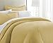 ienjoy Home Collection Soft Brushed Microfiber Duvet Cover Set, King, Gold