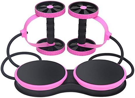 Yougagirl Abdominal Wheel Multi-functional AB Roller Wheel for Abdominal Exercise Double Wheels Fitness Abdominal Roller Wheel Pull Rope Twist weight Training Exercise Equipment