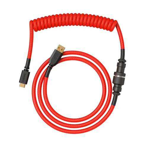 Glorious Coiled USB-C Keyboard Cable – Artisan Braided, Detachable for Mechanic…