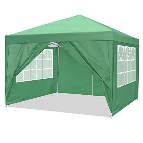 cobizi Faltpavillon 3x3m Pavillon Wasserdicht Faltbar Partyzelt mit 4 Seitenwände, Pop-Up Gartenpavillon Event Zelt…