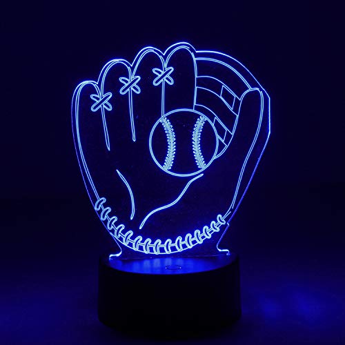 OYE HOYE 3D LED Lamp Night Light with Remote Controller, USB & Battery Powered, Touch Sensor Base, 3D Visualization 16+ Color Table Light for Home Decor, Color Changing Desk Light