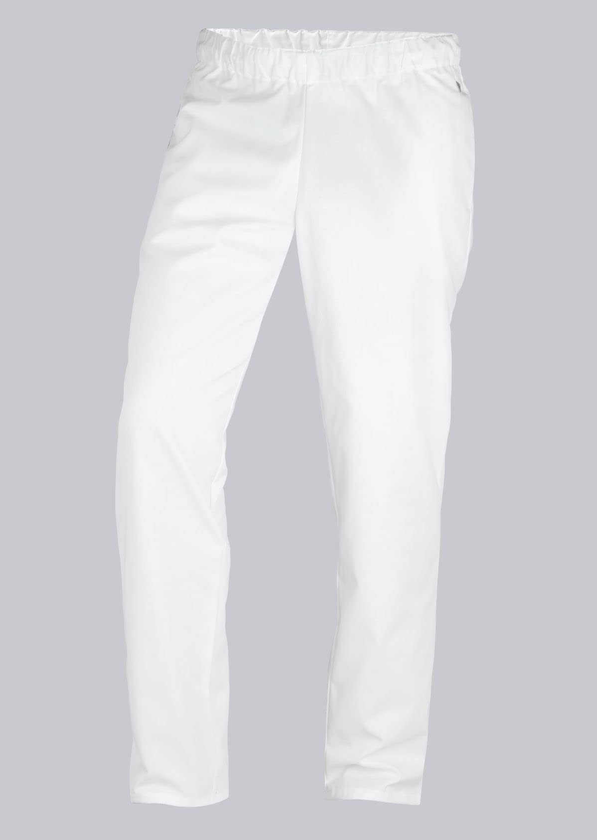 BP 1645-400-21/Sl, Unisex trousers, with elasticated waist 215,00 g/m², fabric blend, Color white, Size Sl