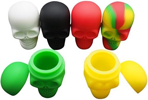 Gentcy 6pcs Skull Silicone Container Wax Dab Silicone Jar Platinum Cured $ 2.35/pcs by Gentcy