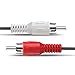 Fosmon (15 FT) 2RCA Male to 2RCA Male Stereo Audio Cable, Composite Audio [Right/Left] 2 RCA Plug M/M Connector Red & White for A/V Reciever, Amplifier, Projector, Home Theater and More